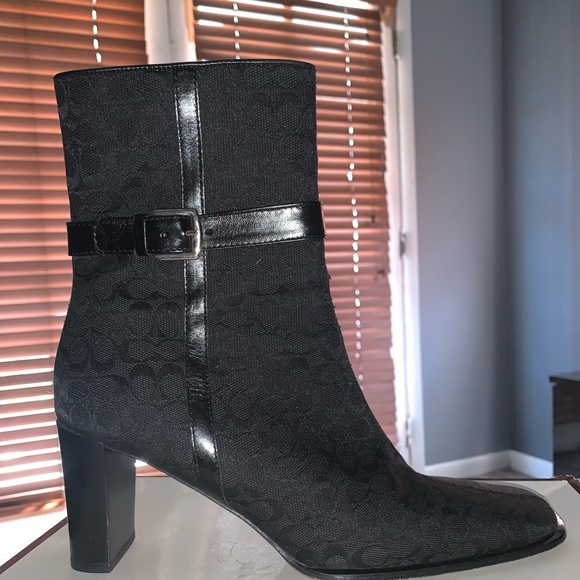 Coach Bibi small logo / calf booties - Picture 1 of 4